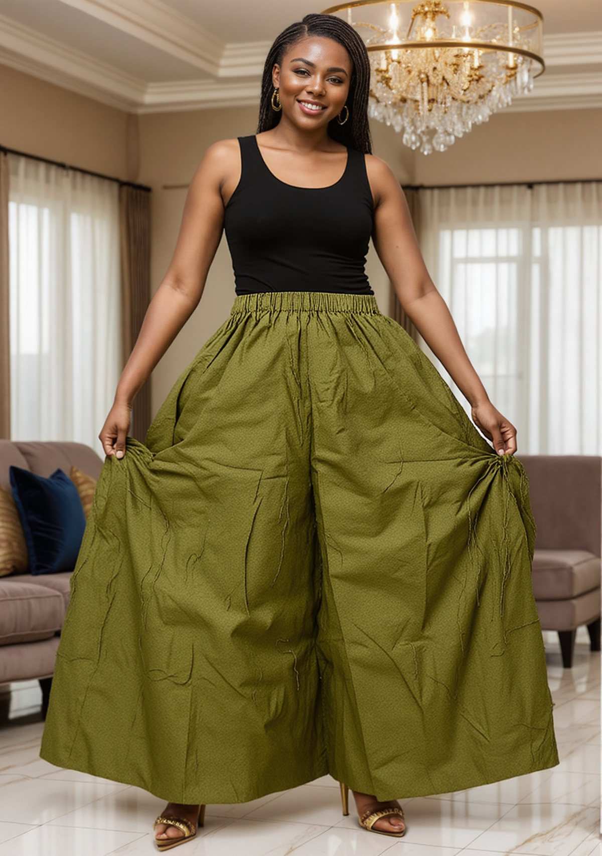 240S - Solid Color Palazzo Pants With Huge Side Pockets (3 PCS PRE-PACK) - $20.00 Each NEW COLORS JUST IN!!