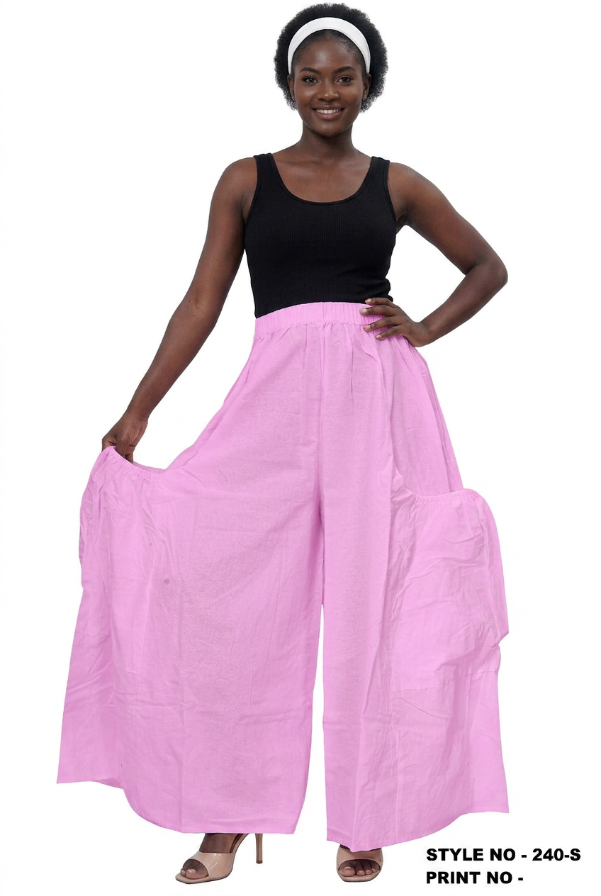 240S - Solid Color Palazzo Pants With Huge Side Pockets (3 PCS PRE-PACK) - $20.00 Each NEW COLORS JUST IN!!