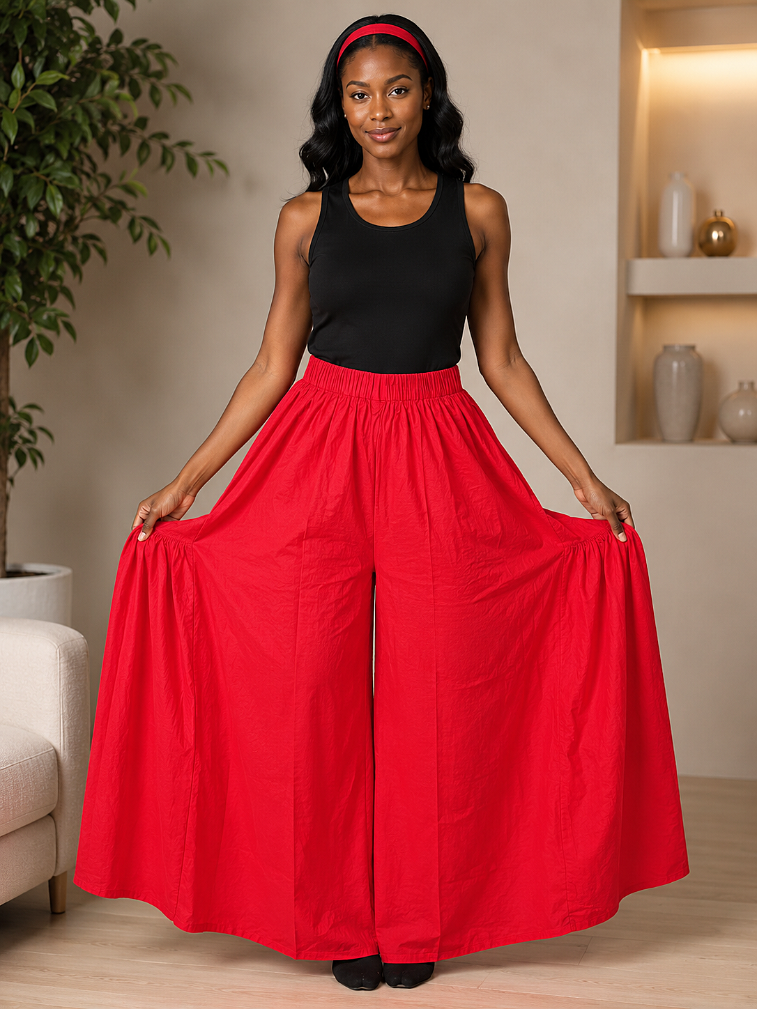 240S - Solid Color Palazzo Pants With Huge Side Pockets (3 PCS PRE-PACK) - $20.00 Each NEW COLORS JUST IN!!