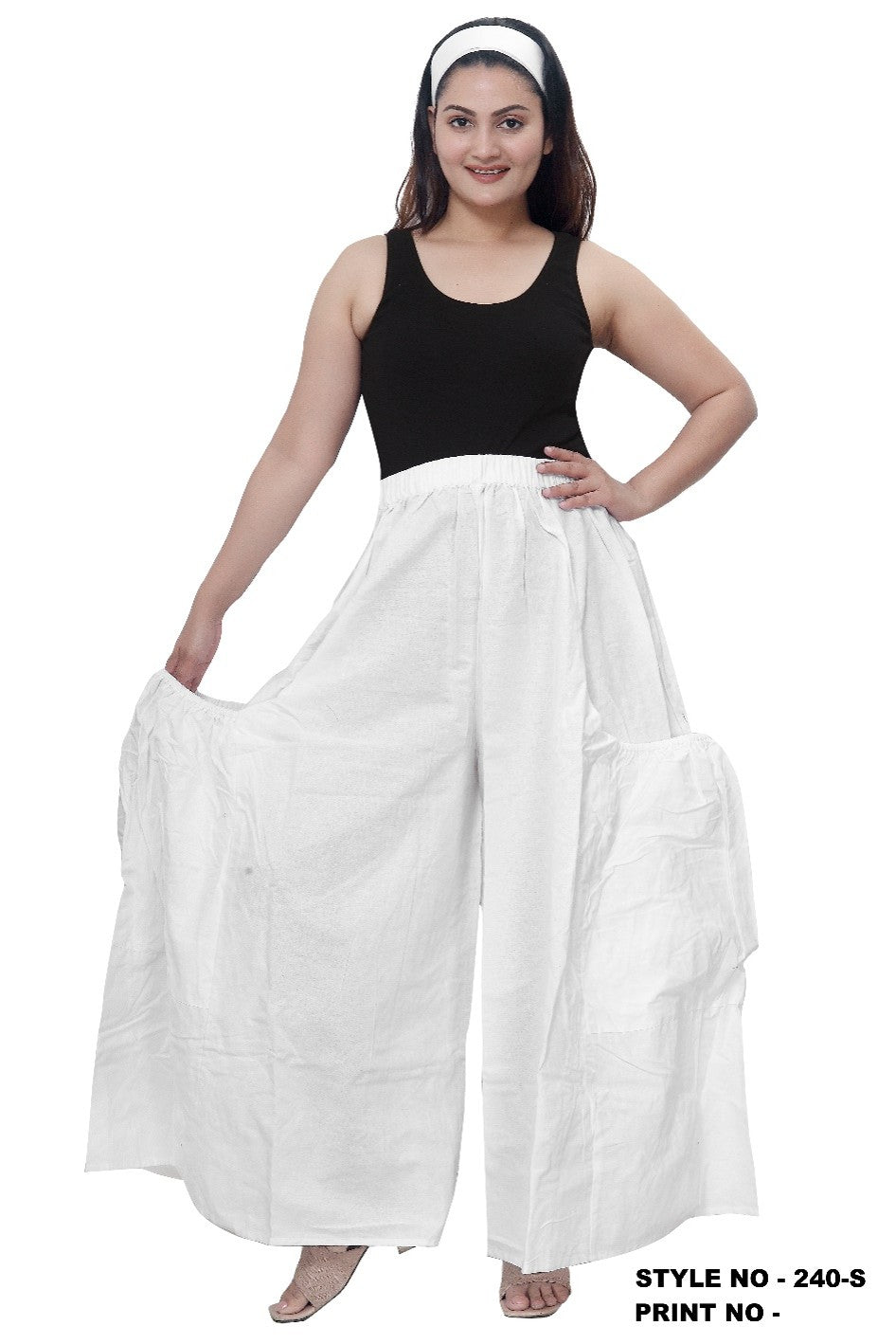 240S - Solid Color Palazzo Pants With Huge Side Pockets (3 PCS PRE-PACK) - $20.00 Each NEW COLORS JUST IN!!