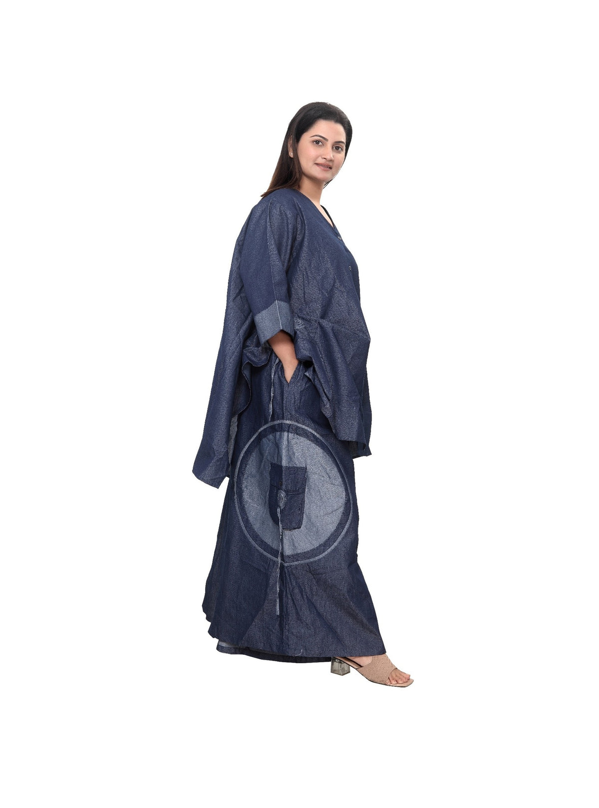 7918 D - Elegant 2-Pcs Denim Top & Pant Set - $30.00 Each (3 pcs per pack)