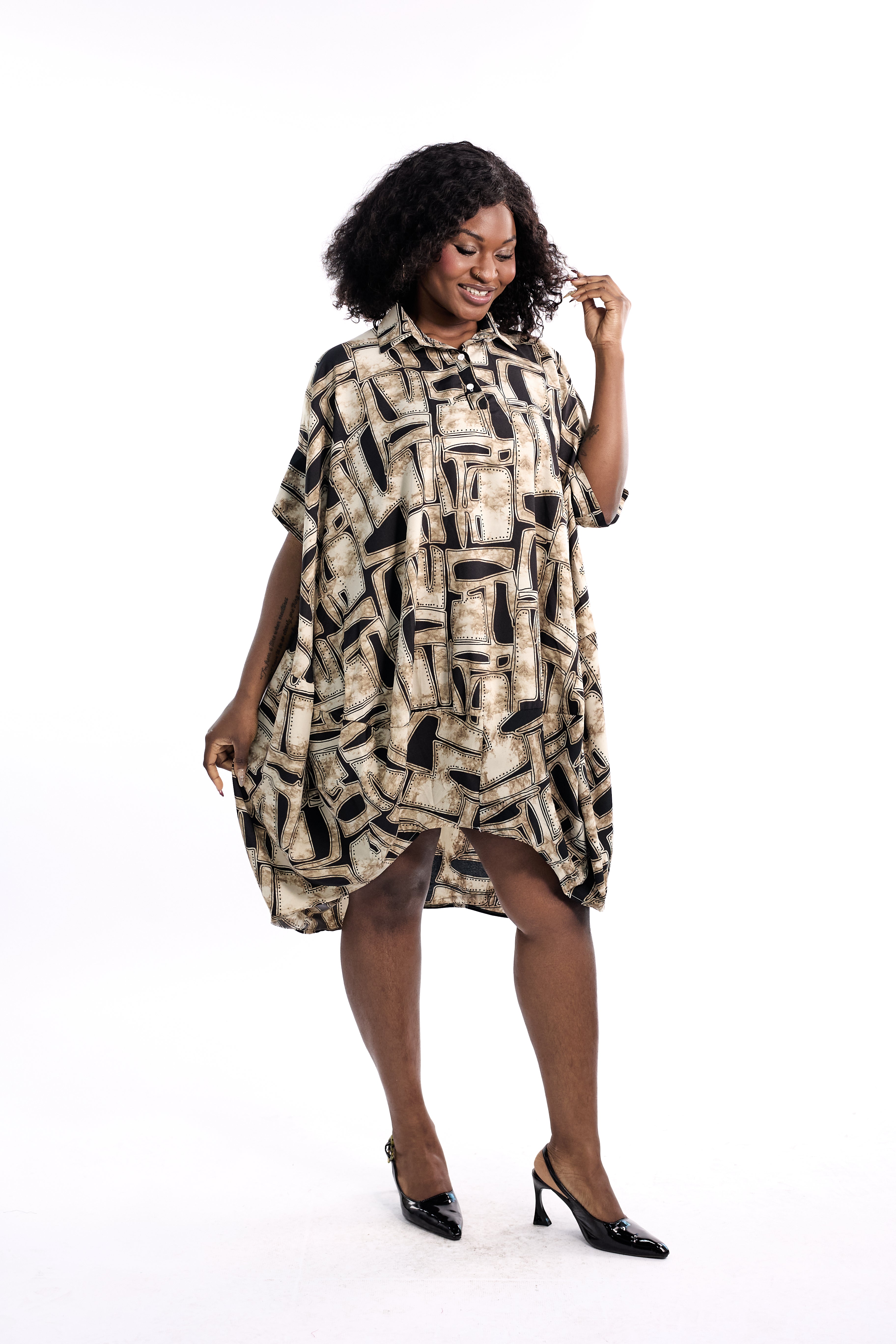 26017 -Women's Short Sleeves Midi Dress - $15.00 Each (3 pcs per pack)